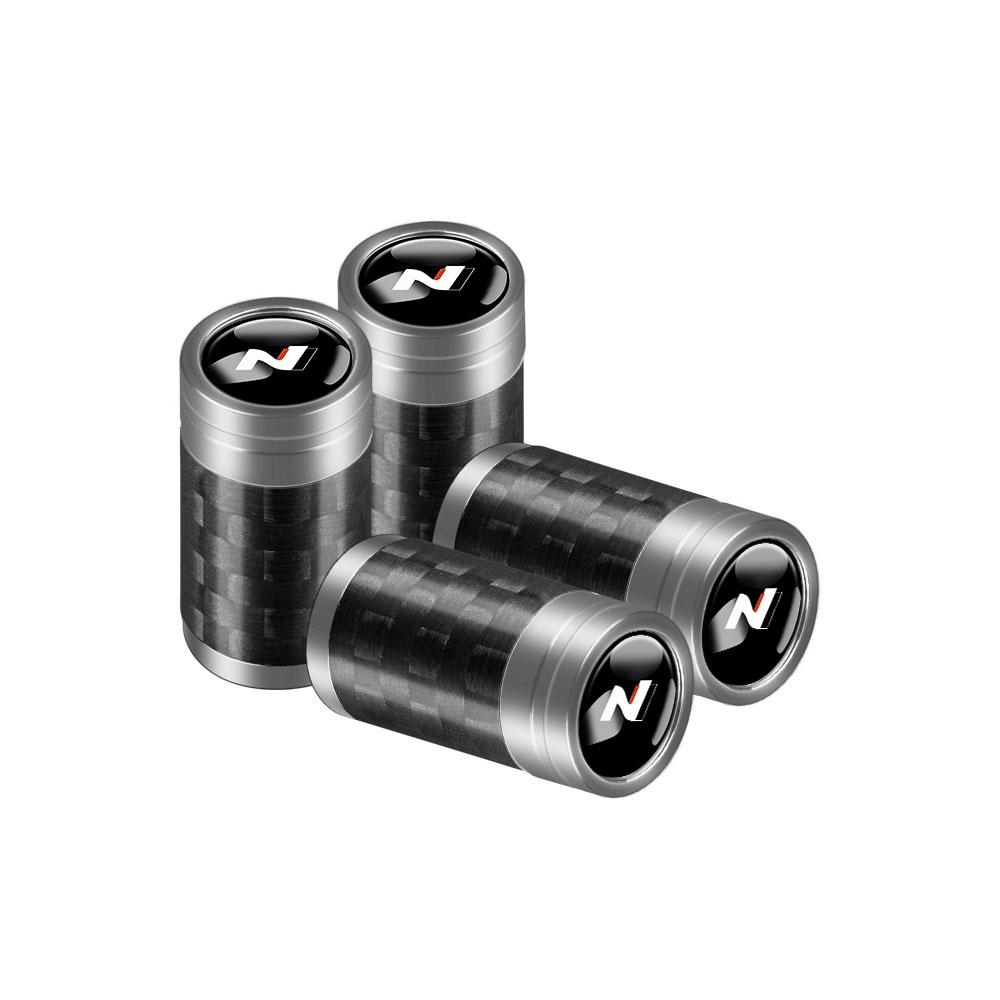 4pcs Car Carbon Fiber Wheel Tire Valve Caps Car Accessories For Hyundai Kona Accent Elantra I20 I30 Sonata NLine Azera GDI Ioniq TT31