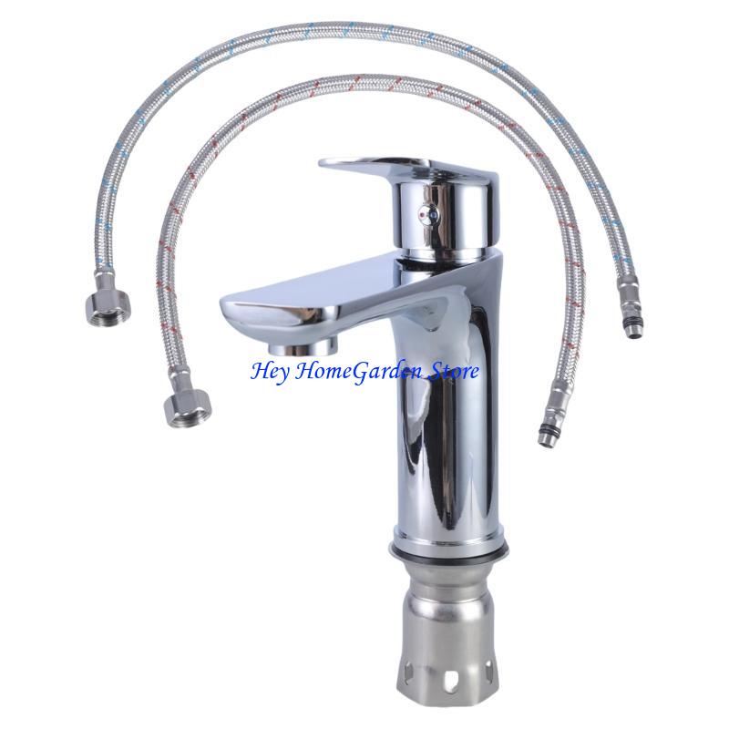 652F Steel Bathroom Sink Faucet Single Handle Kitchen Faucet For Homes Hotel Easy Installation 1/2inch Interfaces China Mainland