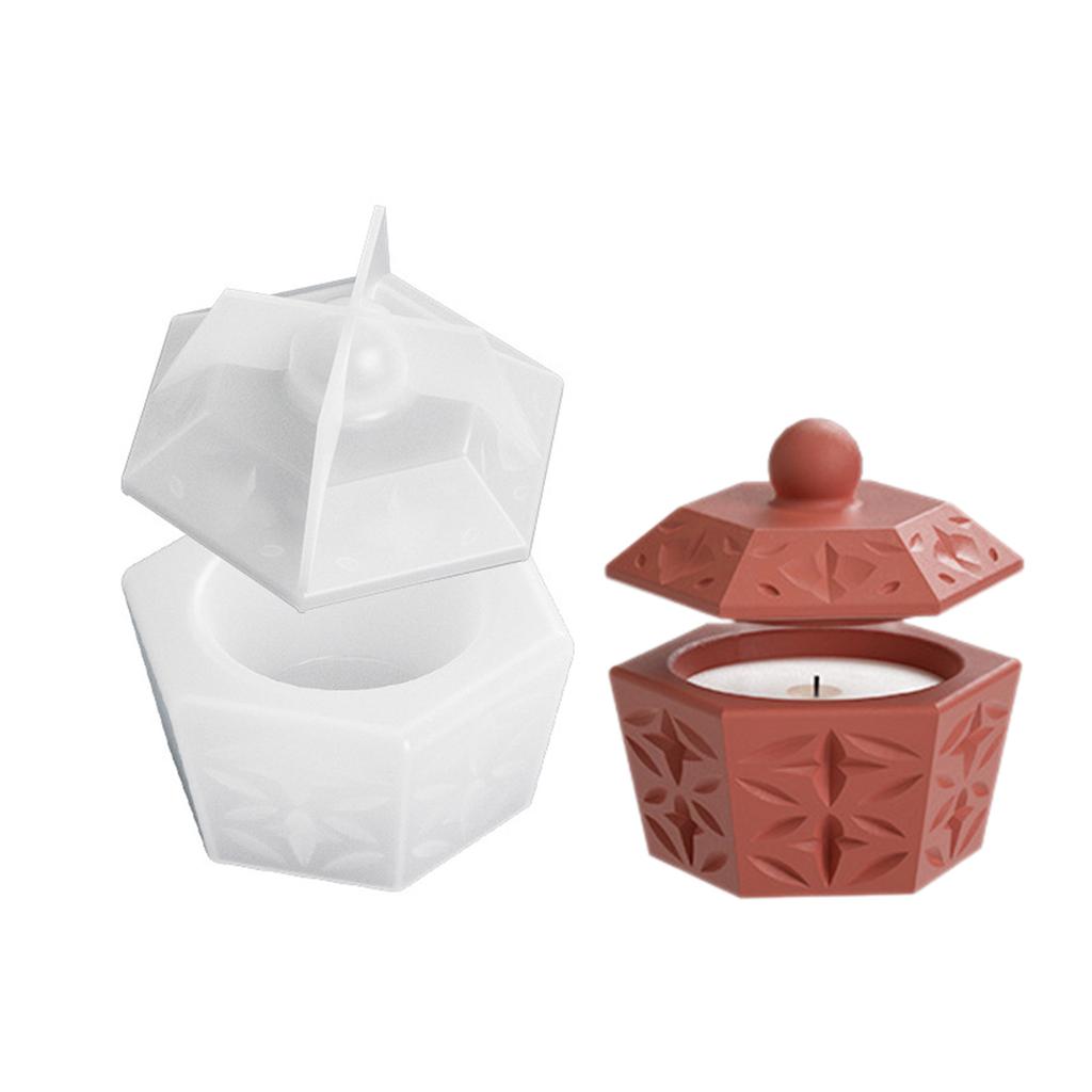 Jewelry Box Molds Candle Jar Molds Silicone Storage Box Moulds Resin Casting Mold Gift for Hand-making Crafts Lover