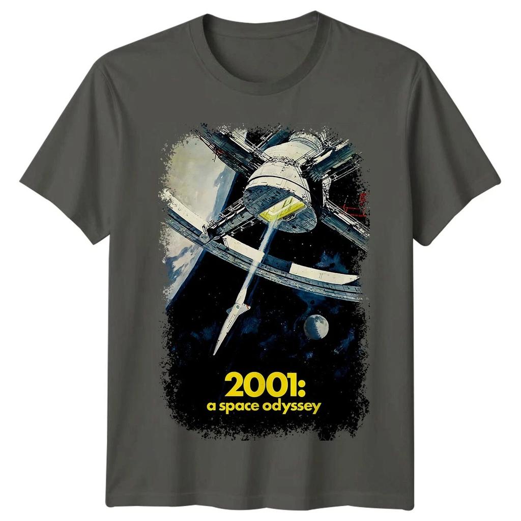 Klasyczny Retro Film Science Fiction 2001 Odyseja Kosmiczna Graficzny Nadruk Koszulka Unisex Damska Czysta Bawełna Odzież Domowa Letnia Nowy Top