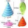 Collapsible funnel, FDA approved silicone collapsible funnel, suitable for liquids and powders