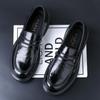 2025 nouvelles chaussures en cuir business casual pour garçons mocassins à une pédale cuir de vachette première couche mode mariage chaussures pour pieds