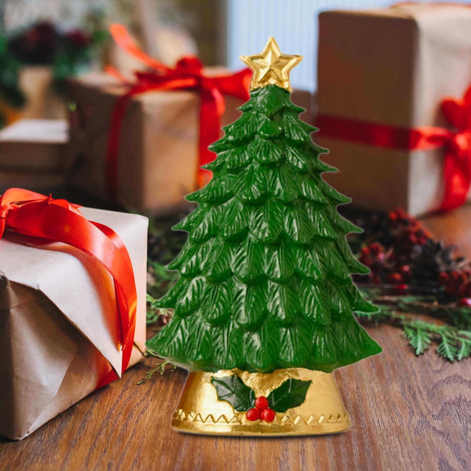 

Christmas Figure, Ornament, Modern Lighted Resin Sculptures, Home Decor for Party, зелений