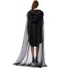 Halloween Ghost Bride Dress Costume, Evil Dark Vampire Doll Cape