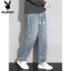PLAYBOY Men's Loose Fit Straight-Leg Fleece Lined Jeans