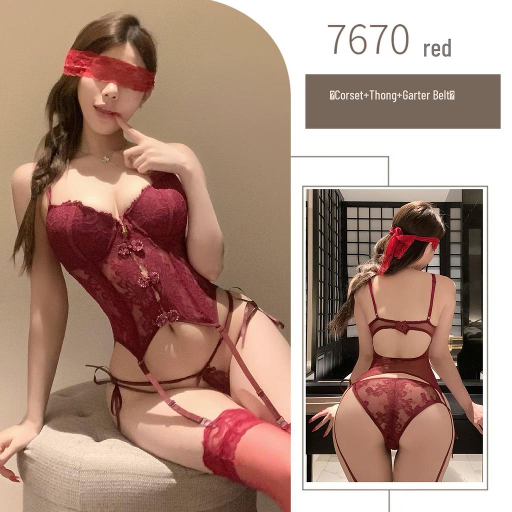 Luxury Lingerie Set: Body-Shaping Crotchless Bodysuit for Small Busts, Comfortable and Sexy Without Removal - Women’s Style 7670