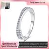 European & American S925 Sterling Silver Stackable Moissanite Rings – Elegant Light Luxury Women's Ring Sets