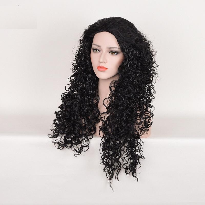Atemberaubende Moana Maui Cosplay-Perücke mit luxuriösem schwarzem Afro-Kinky-Lockenhaar