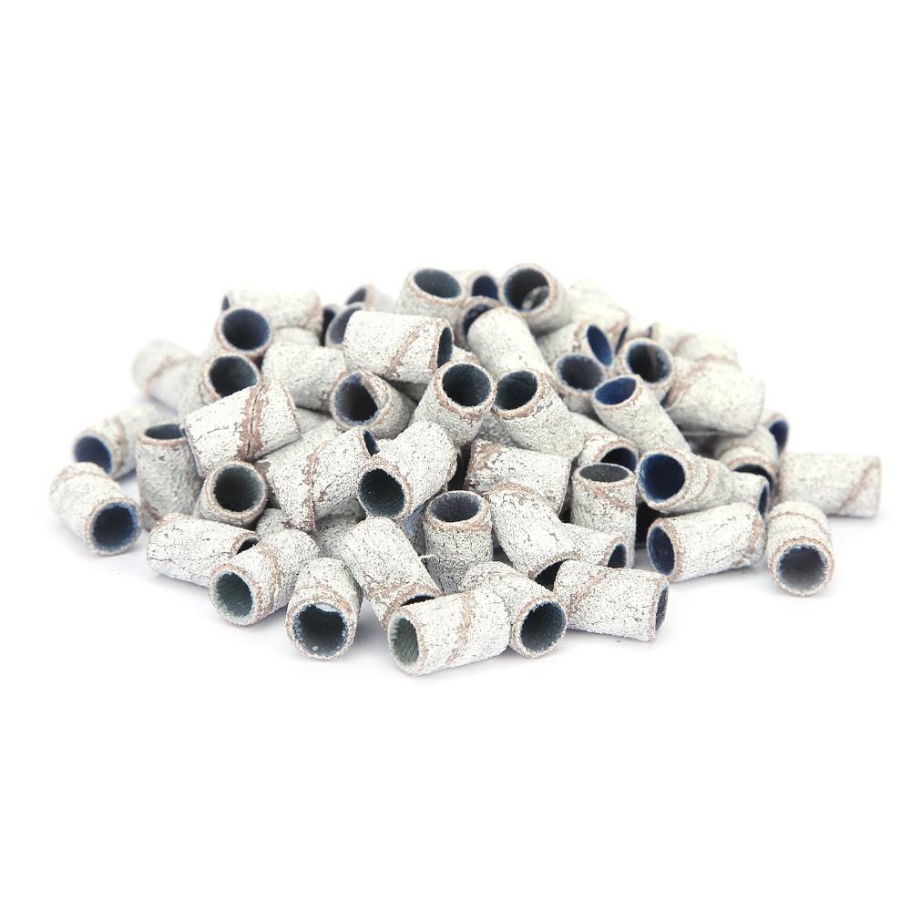 400 Pcs With Shaft Nail Sanding Bands Grinding Sand Pedicure Sanding Bands  Salon Use