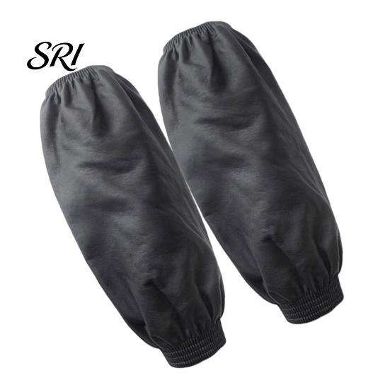 Oil-proof Protective Covers 1 Pair Waterproof Arm Sleeves Oil-Proof Imitation Leather with Forearm Protection Elastic Cuffs Long for Kitchen