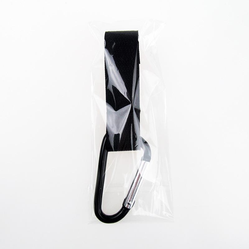 Metal Carabiner Stroller Hook with Nylon Velcro for Mummy Bags
