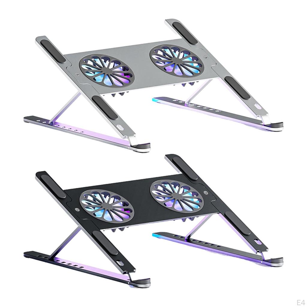 Adjustable Laptop Holder with Detachable Cooling Fan - Portable Stand for