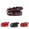 Leather Twolayer Wide Belt Women Vintage Circular Decoration Daily Party Wear