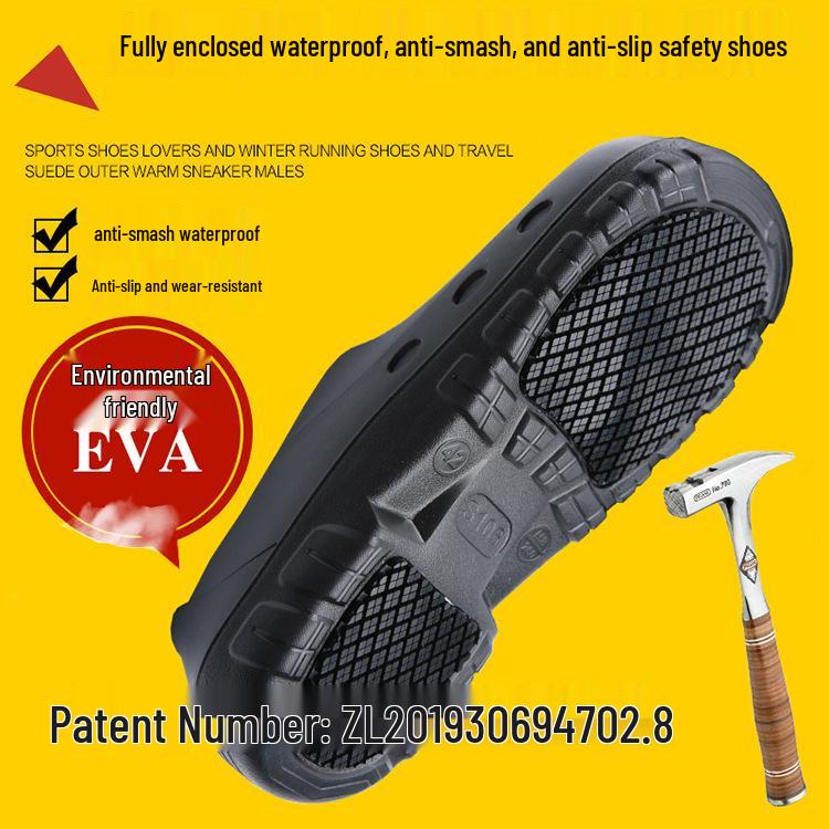 Αντιολισθητικά παπούτσια σεφ με ατσάλινη δάχτυλη: EVA ανθεκτικό σε λάδι, οξύ και αλκάλια, S106