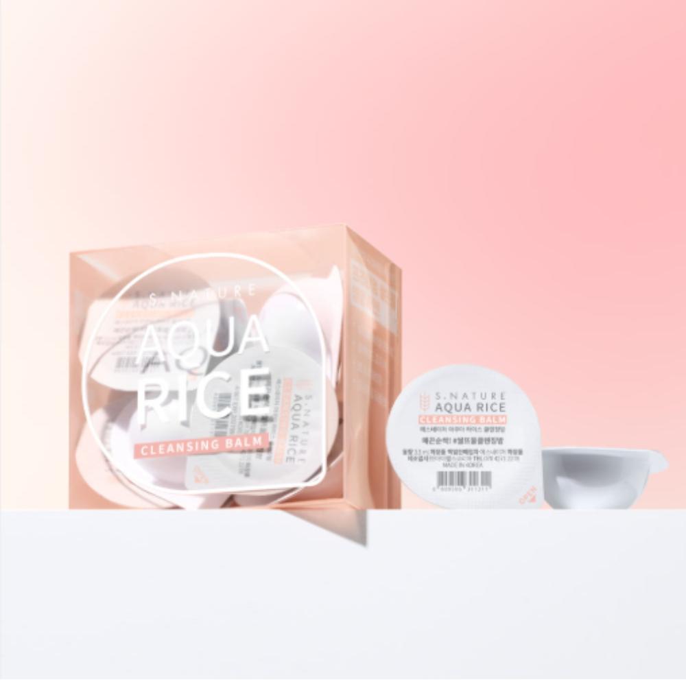 

S-NATURE Aqua Rice Cleansing Balm Travel Kit 3.5ml x 10ea Deep Pore Cleansing & Brightening On-the-Go