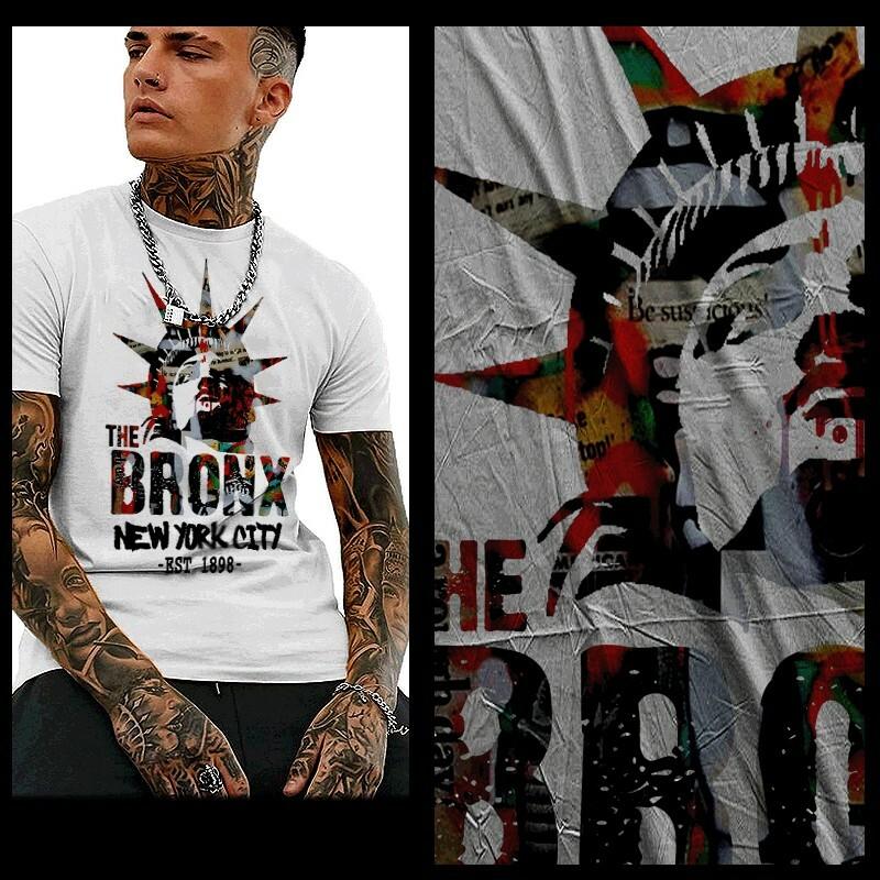 

Bronx T-shirt The Bronx NYC New York City NYrican Statue of Liberty Large White 4XL