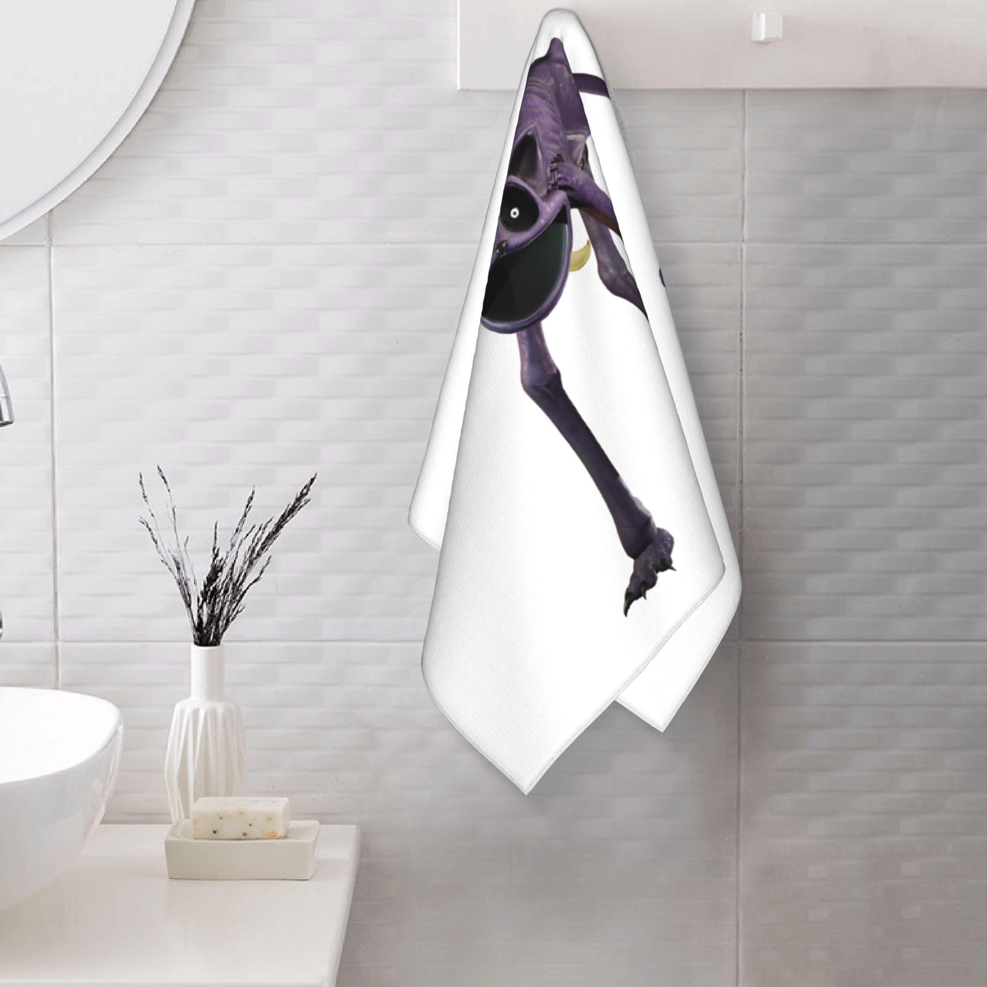 Lang Pattong White Catnap Monster Soft Face Towel Quick Dry Pool Bath Cotton Towels Absorbent Quick
