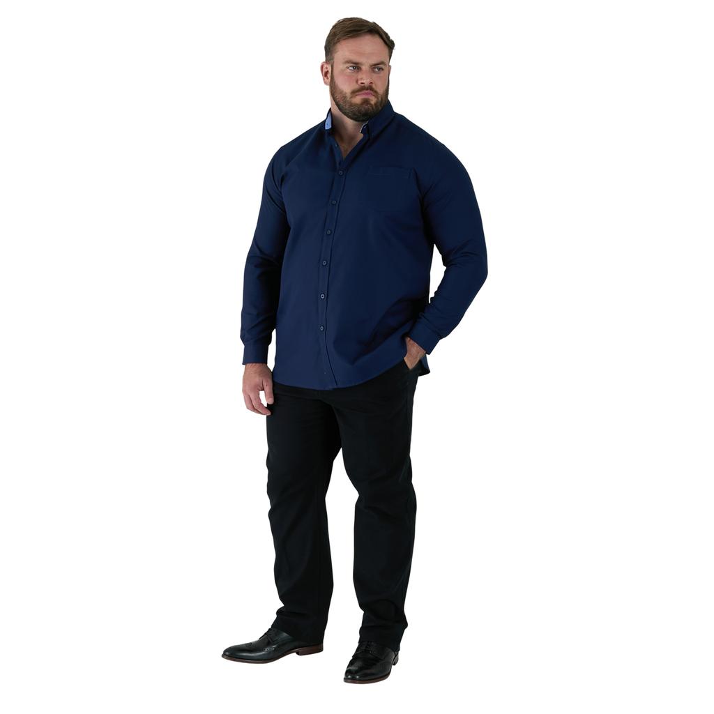 Duke Mens D555 Richard Oxford Tall Long-Sleeved Shirt