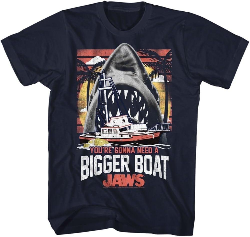 Jaws Ygnabb Navy Adult T-Shirt Tee S