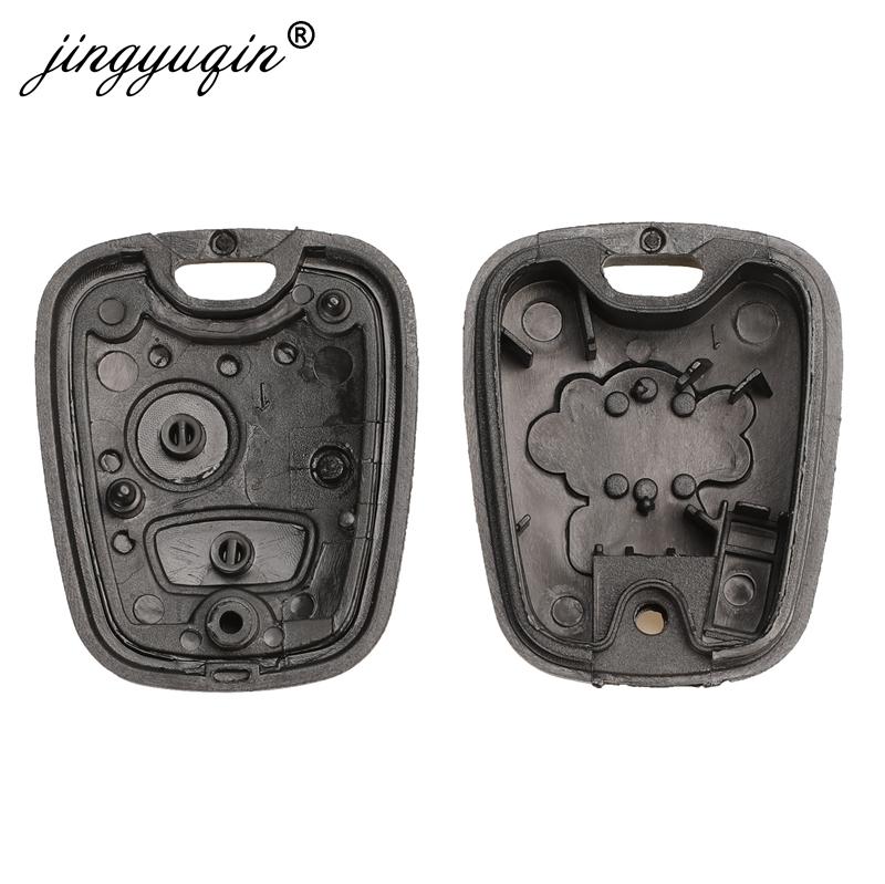 Jingyuqin Auto Afstandsbediening Sleutelbehuizing Voor Citroen C1 C4 Peugeot 107 207 307 407 206 306 406 Toyota Aygo Sleutelhanger Vervangende Behuizing 2 Knoppen