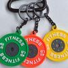 Mini Barbell Plates Key Chain 3-in-1 Fitness Series Pendant  Bodybuilder