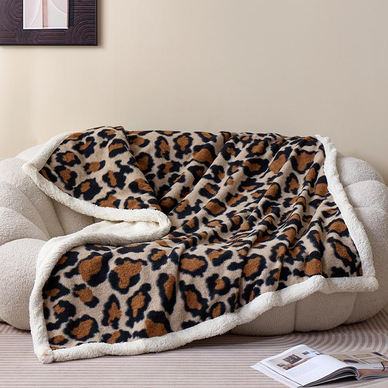 Double-Layer Lamb Wool Cashmere Blanket - Thick Warm Nap & Sofa Cover