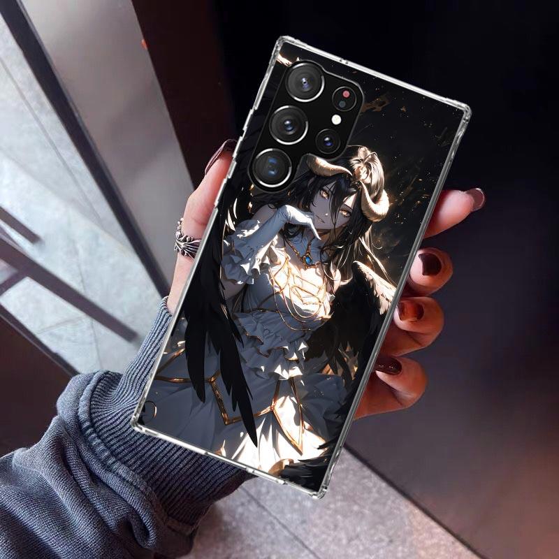 

Albedo Overlord Anime Phone Case For Samsung Galaxy S26 S25 Edge S24 S23 Ultra S22 Plus S21 S20 FE Soft TPU Back Cover Funda Gal Samsung S21 FE