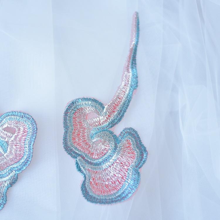Cloud Embroidery Lace Floral Flower Applique Cheongsam Dress Wedding Dress Handmade Diy Material Clothing Design Patch