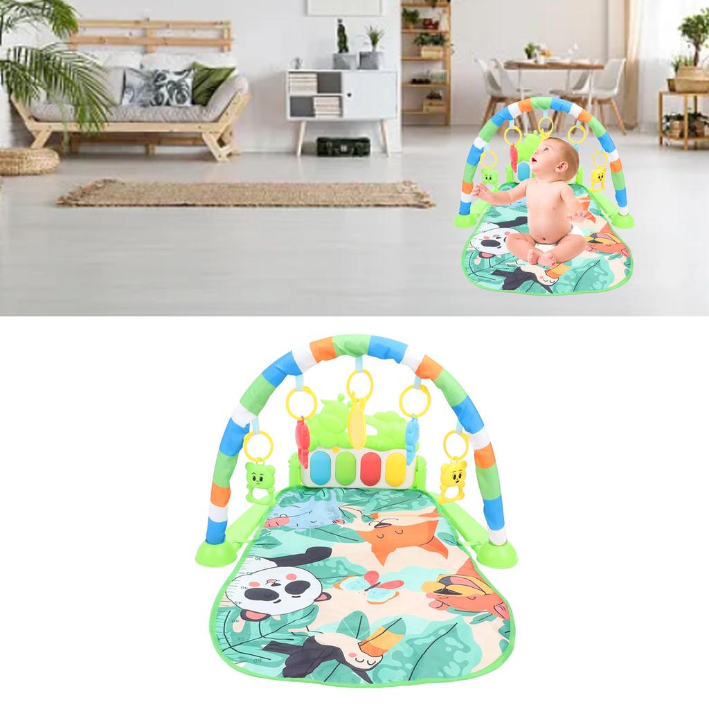 Baby Sparkematte med Piano 5 Spillemoduser Myk Pedagogisk Sammenleggbar Sensorisk Leke Sparkepiano Gym Læringsleke for
