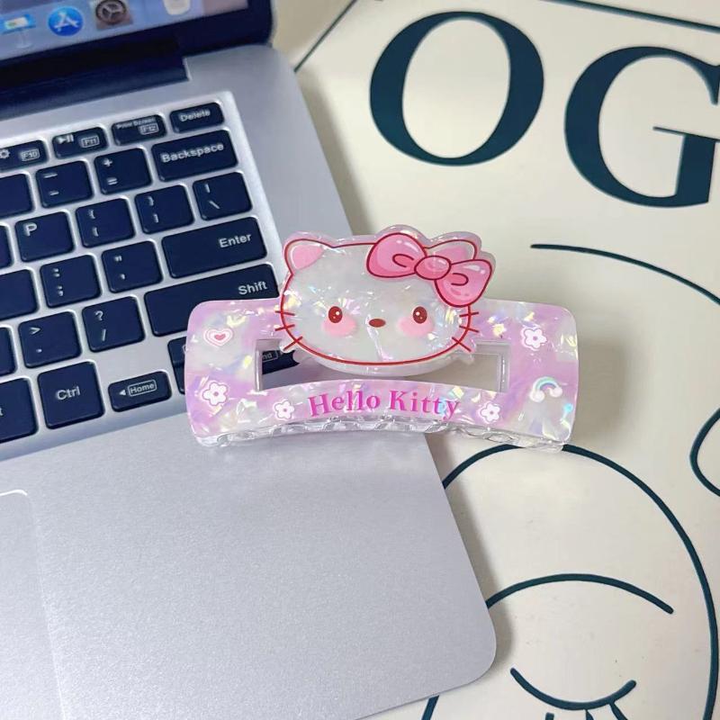 Cartoon Sanrio Hair Claw Cute Anime Acrylic Hair Clips Hello Kitty My Melody Kuromi Cinnamoroll Hairpin Lovely Hair Accessories