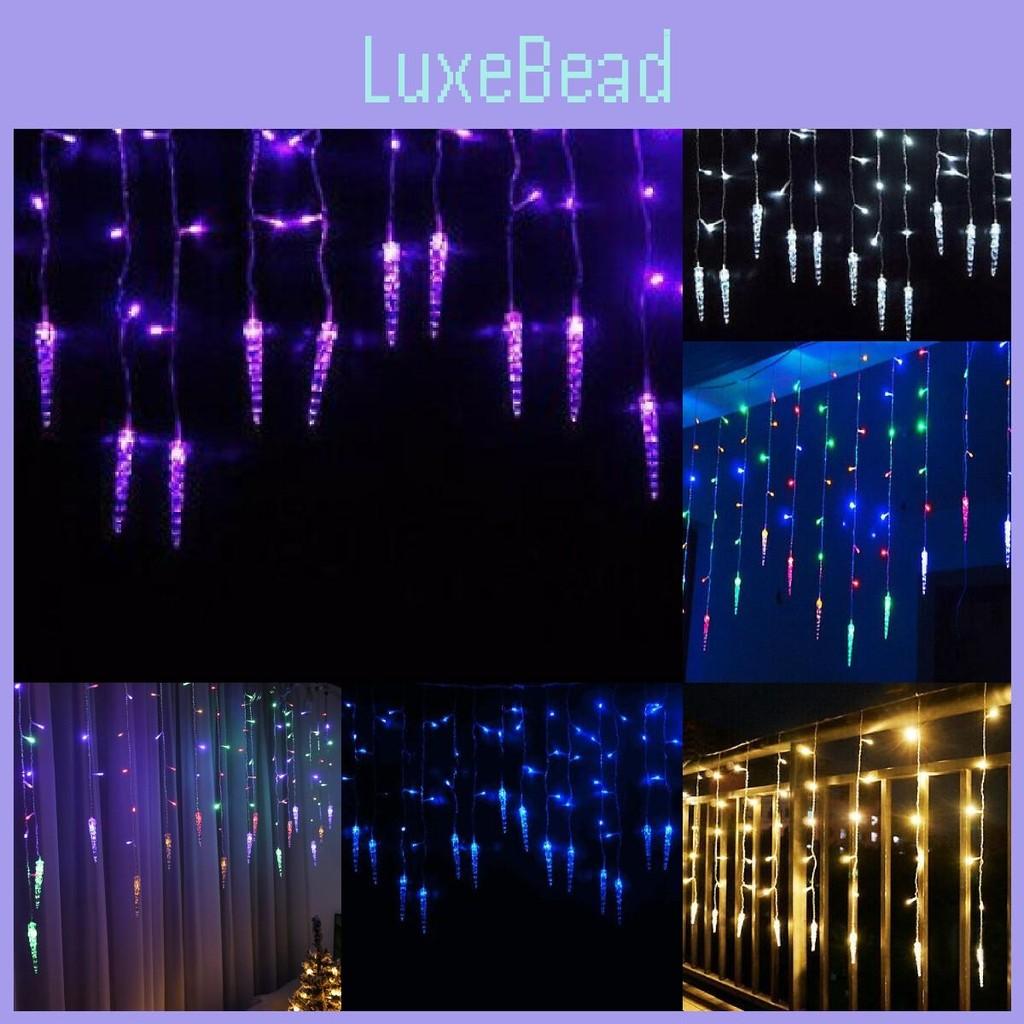 96 35m Led Icicle Hanging Curtain Window Light Fairy String Xmas Decors Home