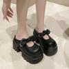 Fashion 10CM Spring Summer Women's Sneakers High Platform Butterfly-Knot Casual Shoes Thick Sole Heels Walking Slippers Zapatos Mujer