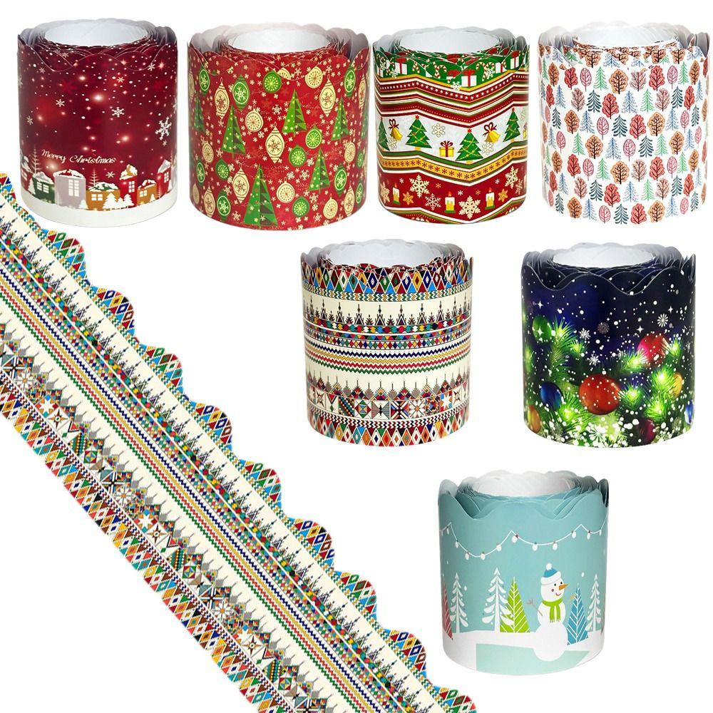 Handmade Crafts Border Paper Paper Stickers Creative Bulletin Board Border  Christmas