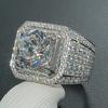 European Men's Full Diamond Zirconia Domineering Ring - Fashionable Micro-Paved Finger Jewelry