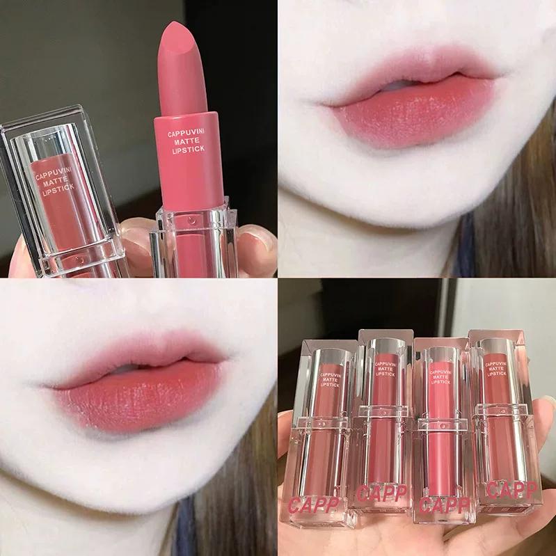 Perfect Finish Natural Look Cinnamon Milk Tea Color Matte Lipstick for Female Students, Natural 2025 Matte Nude Series