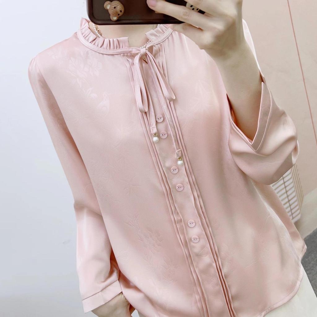 Spring 2026 Elegant Long-Sleeve Versatile Pullover Shirt