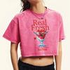 Real Fresh Cherry Fruit Cup Design Print Women Washed T-Shirts Cotton Short Sleeve Fashion Hip Hop Tops Slim T Shirt