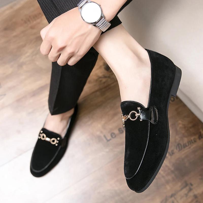 

Кожаная мужская повседневная обувь Мягкие мужские лоферы Мокасины Дышащая повседневная кожаная обувь 43 чёрный