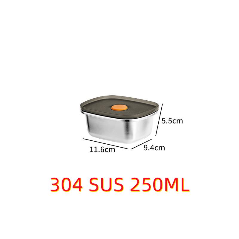 Portable Food Fruit Bento Box 304 Stainless Steel Lunch Box With Lid Snacks Containers Box Leak-Proof Storage Fresh-keeping Box
