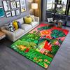 Colorful Cartoon Village Carpet with Trees, House, Animals, and Sun. Suitable for Use As an Anti-slip for Living Room Bedroom Sofas