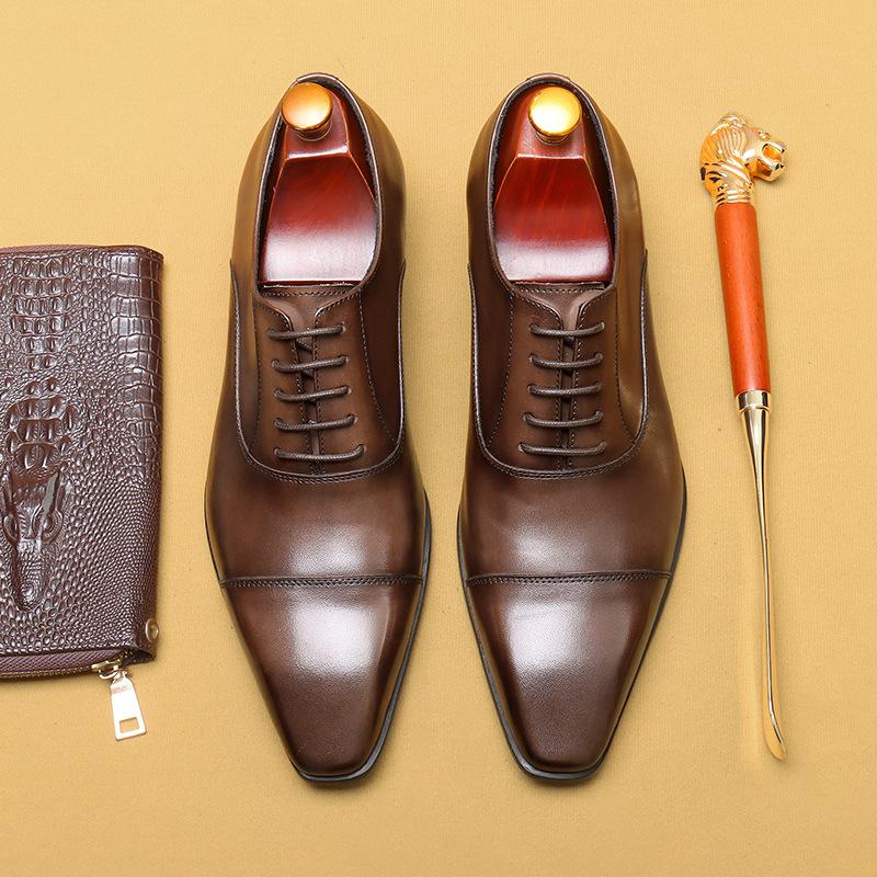 Amazon Pantofi Populari Japonezi din Piele pentru Bărbați cu Articulație Triplă, Pantofi Oxford Britanici de Business