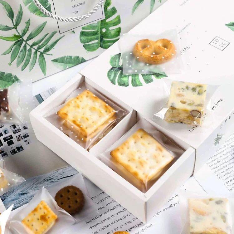 Frosted Translucent Self-Sealing Bags for Baking: 100-Pack for Cookies, Biscuits, and Mooncakes
