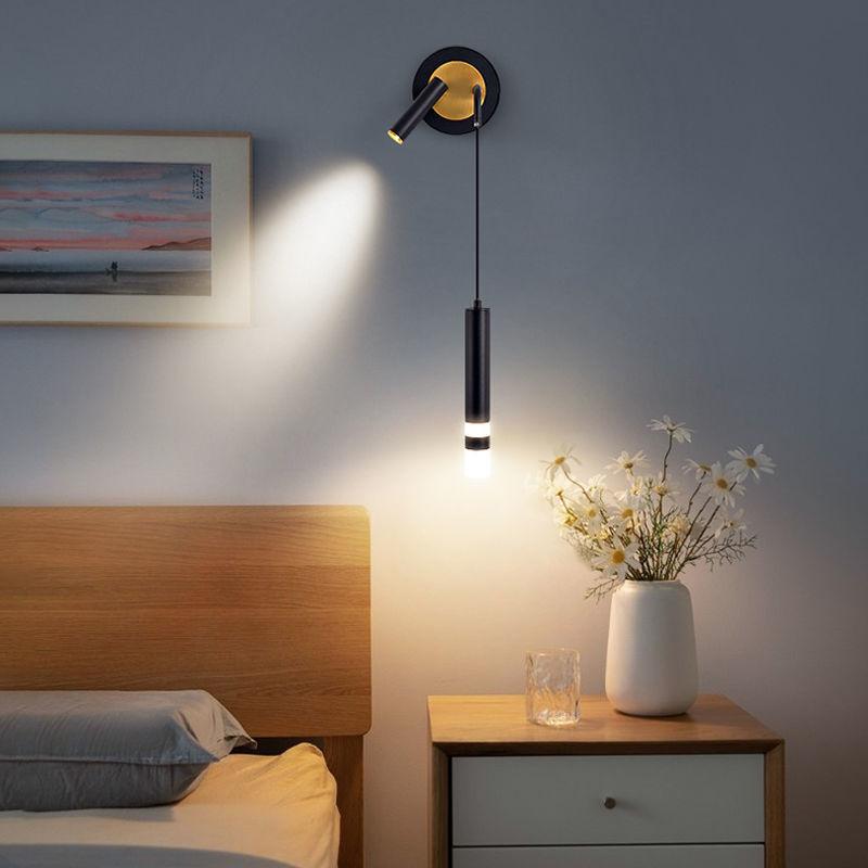 Lámpara de pared viene con foco, lámpara de pared de fondo para sala de estar, línea colgante creativa, luz minimalista moderna, iluminación de lujo, lámpara de noche para dormitorio