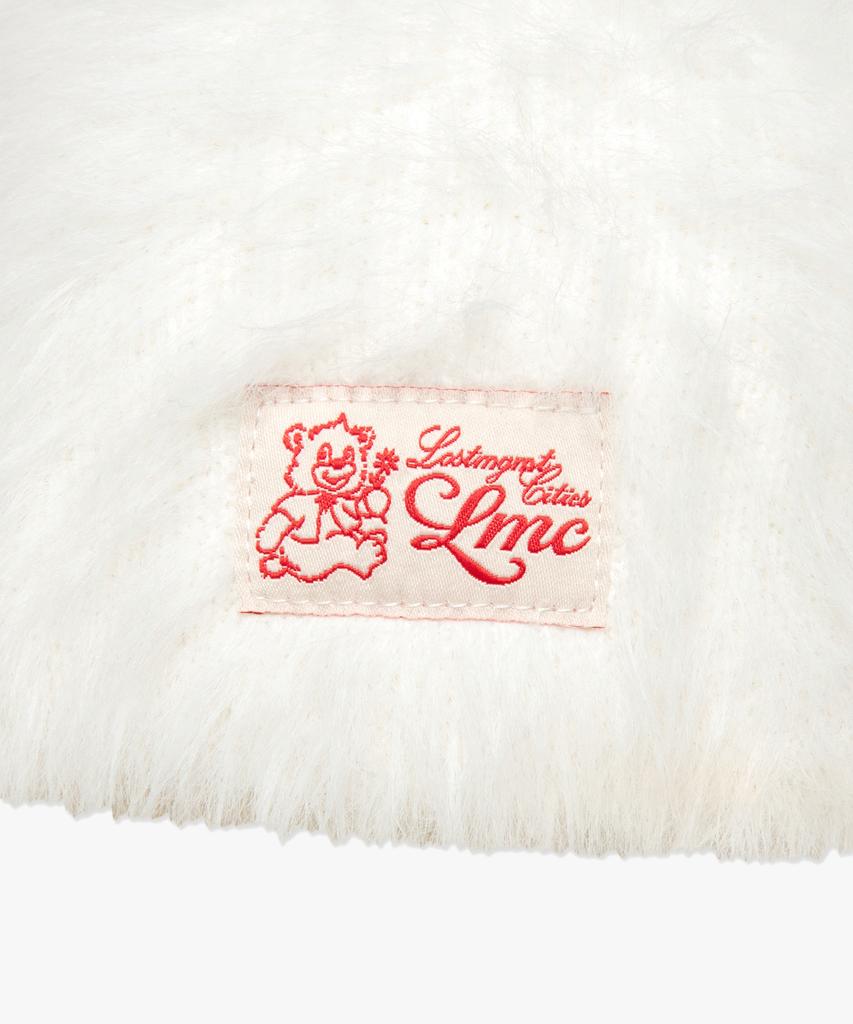 LMC Hairy Uncuffed Beanie White