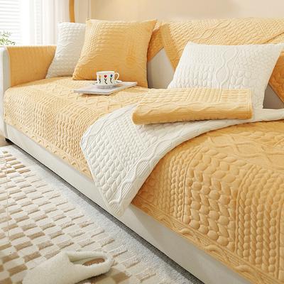 Cuscino per Divano Antiscivolo Quattro Stagioni Universale Semplice Moderno Ingresso Stile Lusso Cuscino Soggiorno Giallo Schienale Copridivano Copertura