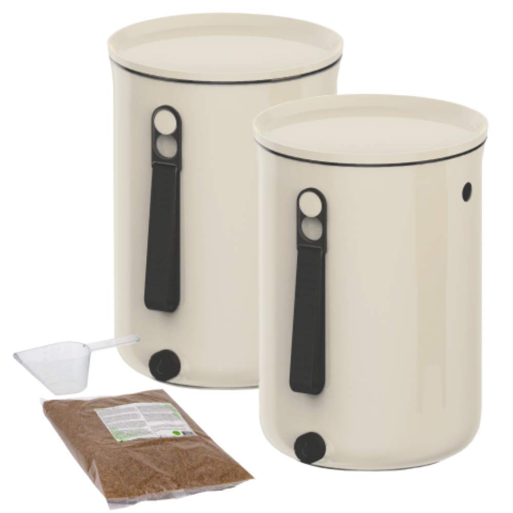 

Bokashi Organko 2 Compost Garbage Disposer Indoor Use No Electricity Required Made in Slovenia Cream [Subsidy target] Bio-type (2, White)