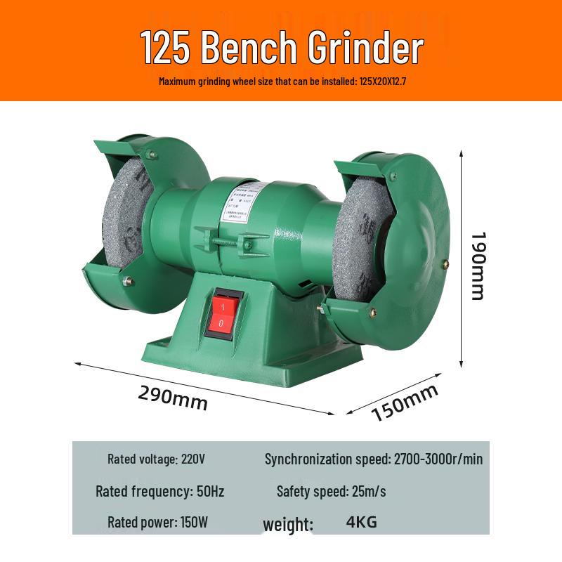 220V Heavy-Duty Desktop Grinding Machine: Compact Industrial Sanding Wheel with Dust Collection