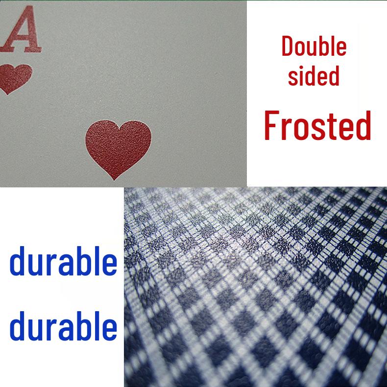 New Ben Niu 777 Texas Hold'em Large Print Frosted Plastic Poker Cards - Waterproof & Durable