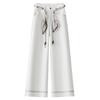 Women's Dark Blue High-Waisted Wide-Leg Jeans - Slimming Pear Shape, Versatile Straight Leg for Autumn 2025