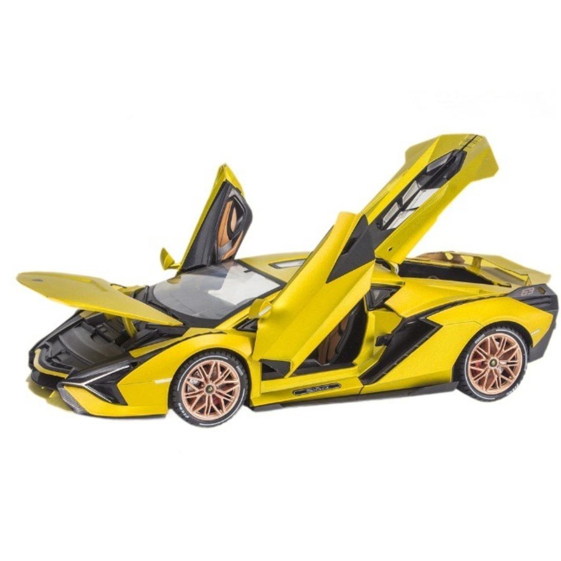 

1/18 Lamborghini Sian Суперкар на Новой Энергии Сплав Литье под Давлением Модель Автомобиля Звук и Свет Коллекция Хобби Декоративные Изящные Украшения золотой